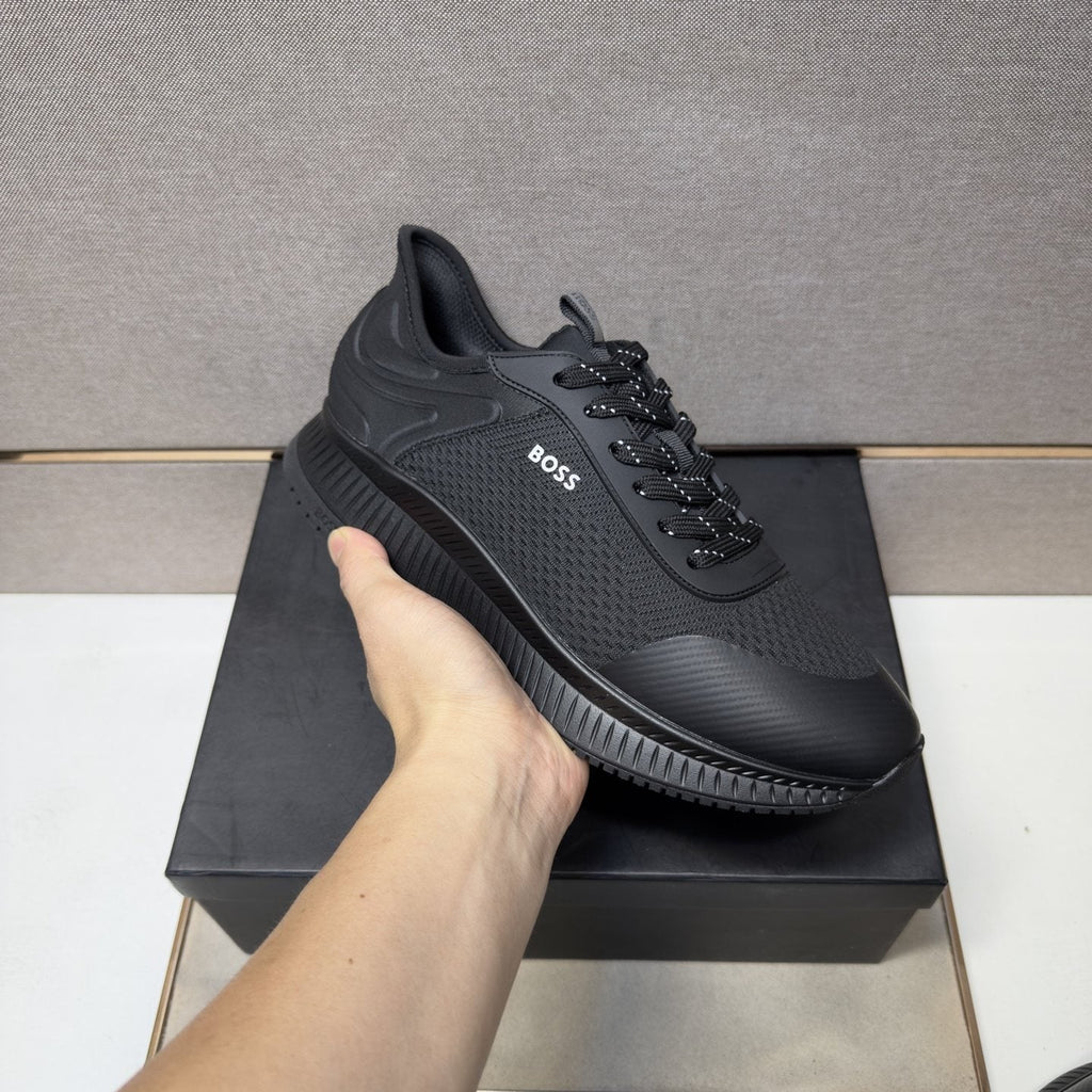 BOSS Men's Mesh Panel Sneakers